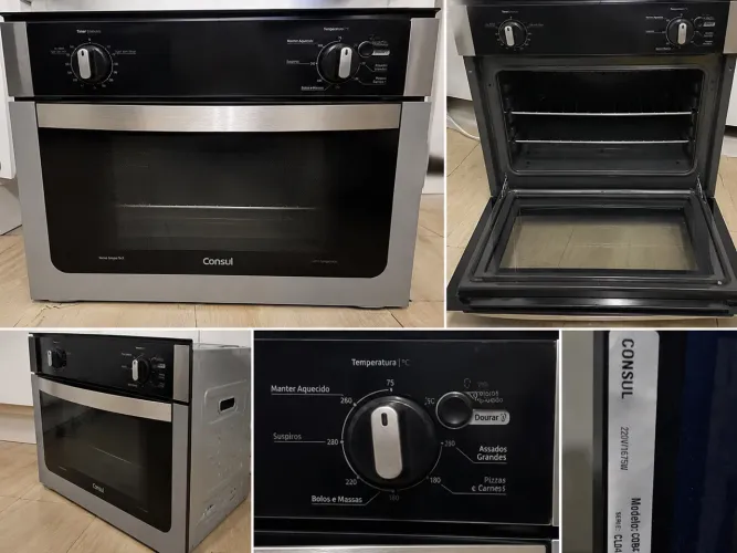 Forno Elétrico de Embutir Consul 47L 220V - Seminovo, Usado 2x