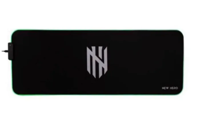 Mousepad Gamer New Hero Rapid, RGB, Extra Grande, 80x30cm, Preto