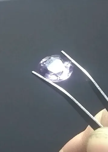 Pedra Ametista Clara | Lapidada | Oval | Polida | 2.2ct | Década 70