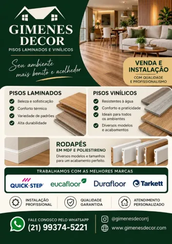 Pisos laminados e vinílicos