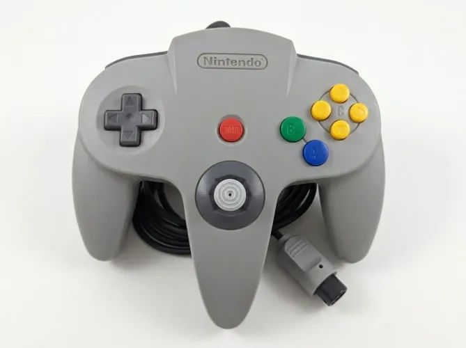 Controle Original Nintendo 64 N64 Cinza - Analógico 100%