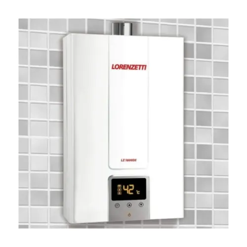 Aquecedor De Água A Gás Lorenzetti Lz 1600 De Branco 15 Litros Digital Gás GN