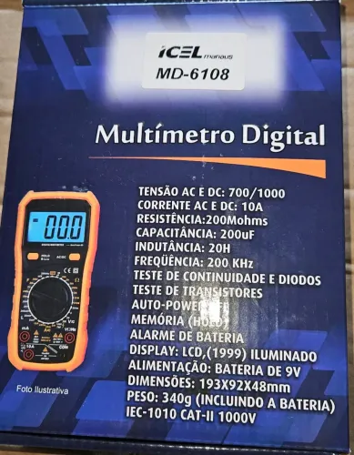 Multímetro Icel-MD 6108