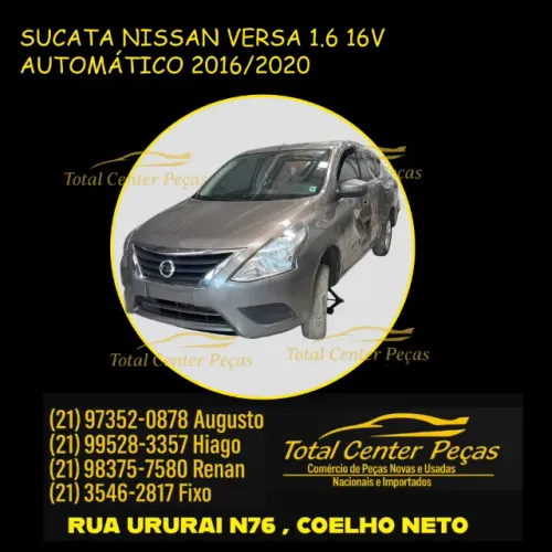 PEÇAS PARA RETIRADA NISSAN VERSA 1.6 