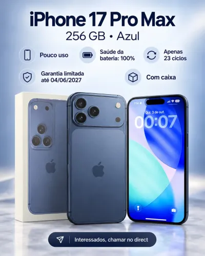 iPhone 17 pro max 256 GB azul