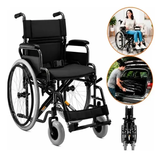 Cadeira De Rodas Dobrável Modelo D400 Até 120 Kg - Dellamed 