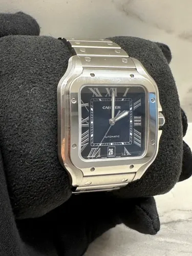 Cartier Santos Blue L 2026 Blue Dial Fullset Completo