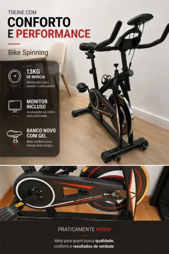 Bicicleta Spinning 13kg inércia Novíssima