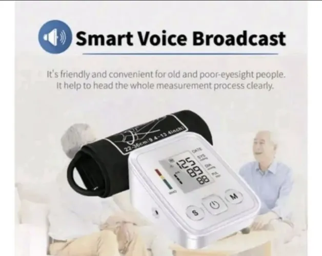 Aparelho de pressao digital de braço smart voice, novo!