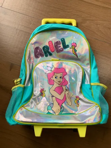 Mochila de Rodinhas Infantil Ariel (A Pequena Sereia) - Linda e Colorida!
