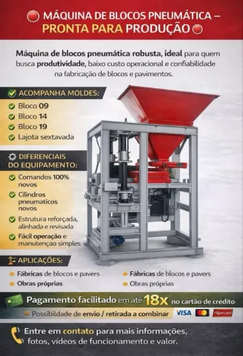 Máquina de blocos Pneumática