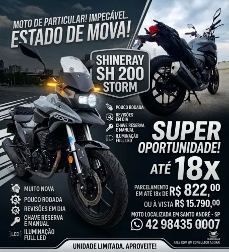 Shineray 200 storm 2025/25  Praticamente NOVA!