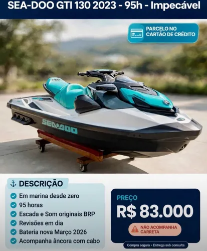 Sea Doo GTI 130 2023 com acessórios