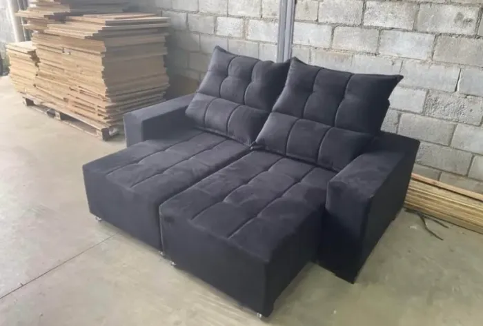 Sofá Cama Retrátil e Reclinável Novo, Entrega Grátis