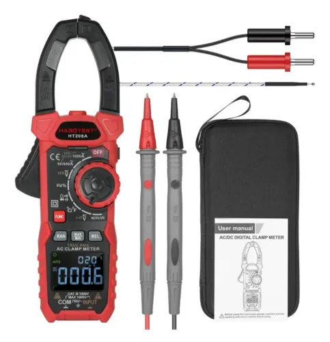 MULTIMETRO DIGITAL ALICATE Pinça Habotest HT208A 750V 1000A True RMS