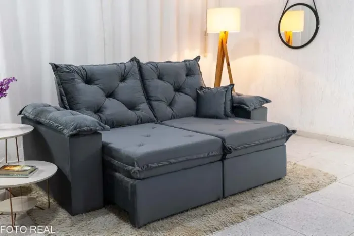 Sofá Retrátil e Reclinável Porto Madri 2.00m Produto Novo! Pronta Entrega!