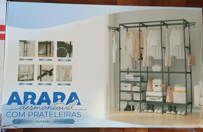 Arara desmontável 3 divisórias.