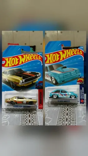Kit Hot Wheels "70 Dogge Hemi Challenger e Chevy Chevette 