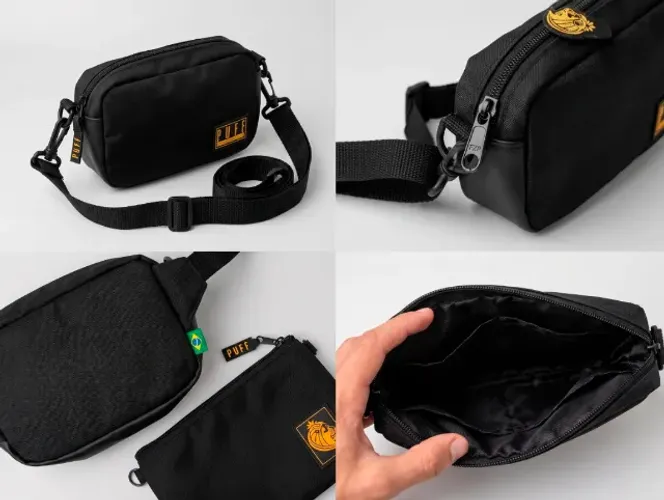  Kit Shoulder Bag + Necessaire Puff Life - NOVO SEM USO