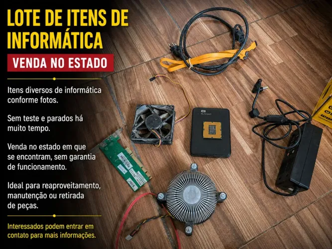 Lote De peças de PC Variados (No Estado)