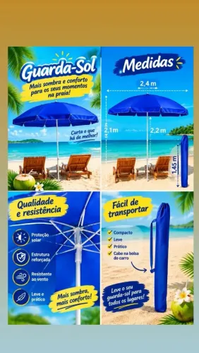 Um guarda-sol de praia grande
