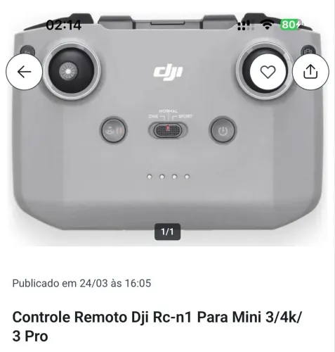 Controle Dji novo Dji 4k