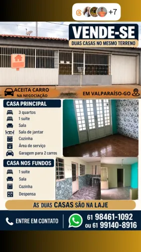 VENDO CASA COM 2 RESIDÊNCIAS NO MESMO TERRENO
