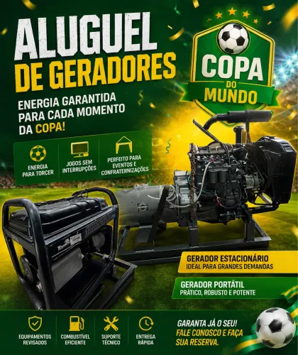 Aluguel de geradores 