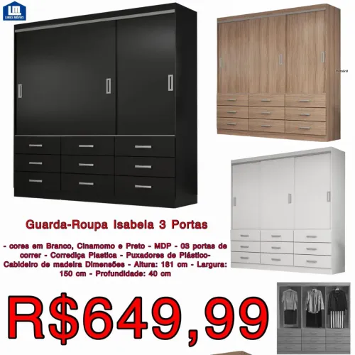 GUARDA-ROUPA PROMOÇÃO FRETE GRÁTIS
