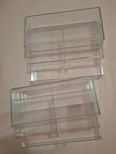 kit 2 organizadores de acrílico transparente