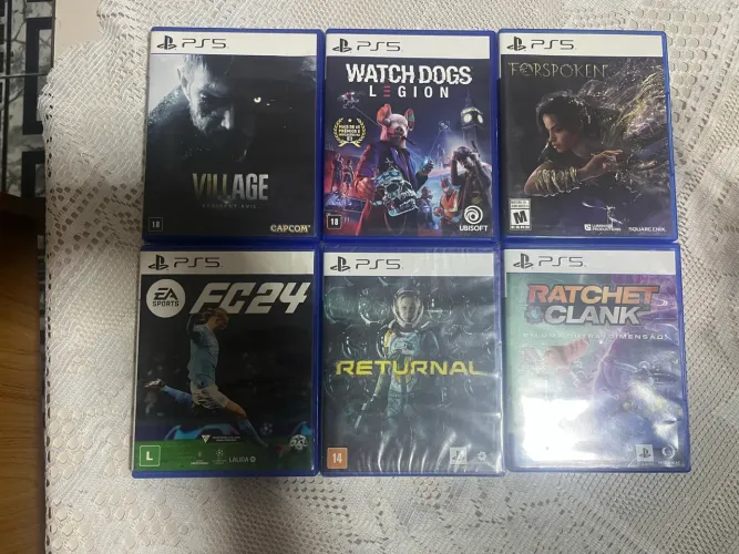6 jogos de ps5 barato pra sair