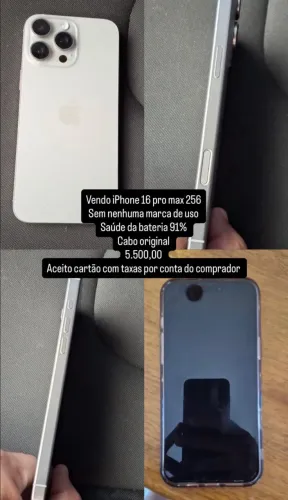 iPhone 16 pro Max 256gb estado de zero