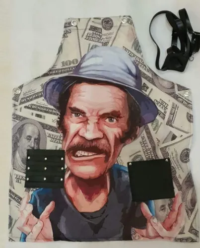 Avental para Barbearia TECIDO ESTAMPADO