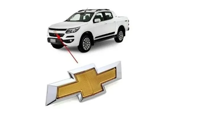 Emblema Gravada Dourado Grade Radiador S10 2012 2013 a 2018 