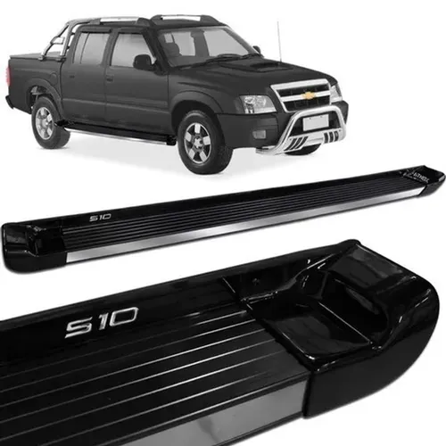 Estribo Lateral Personalizado S10 Cd 1995 à 2011 - Preto 