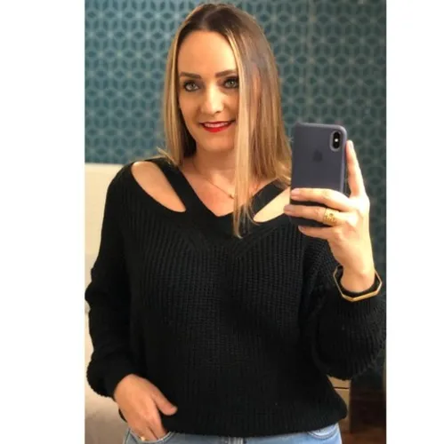 Blusa Feminina Tricot Trança