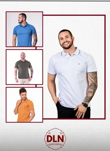 Gola Polo Algodão Masculina 