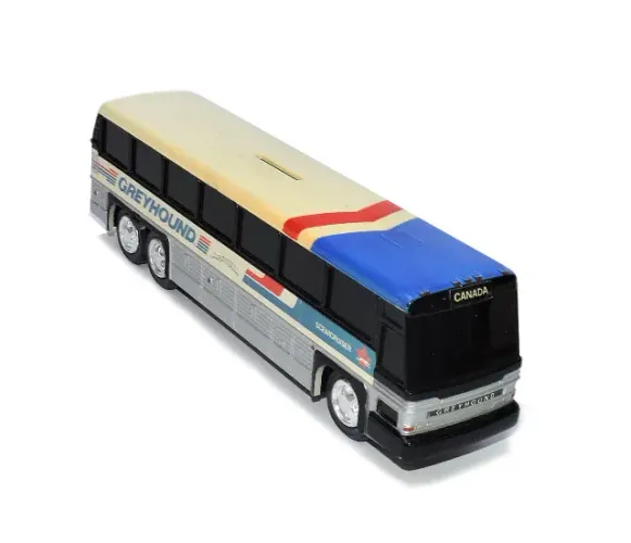 Miniatura De Ônibus Greyhound (cofrinho) - Ver Descrição