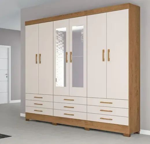 Guarda roupa casal 6portas 9 gavetas 