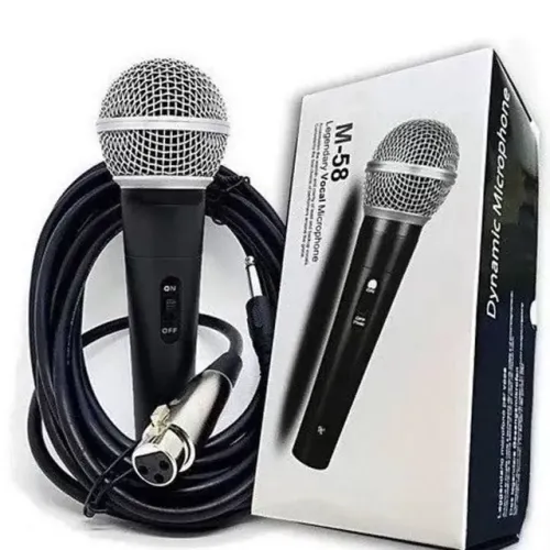 Microfone SM 58 profissional com fio Entrega gratuita