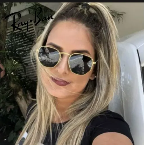 Óculos Ray-Ban Hexagonal Feminino Premium