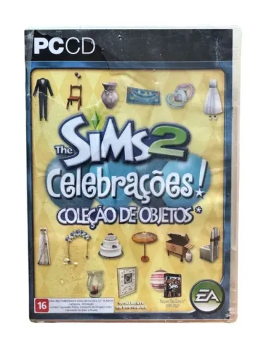 jogo pc the sims 2 celebrações coleção de objetos original