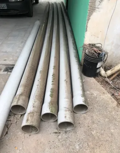 Tubos d?agua marrom tigre 160mm novos