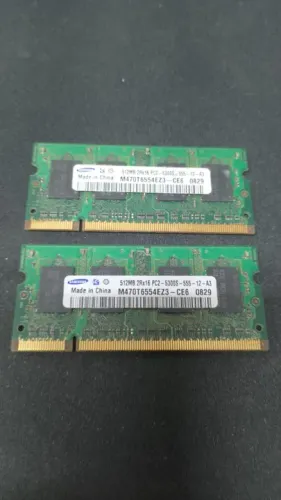 2 pentes memória RAM 512MB 2Rx16 PC2-5300S