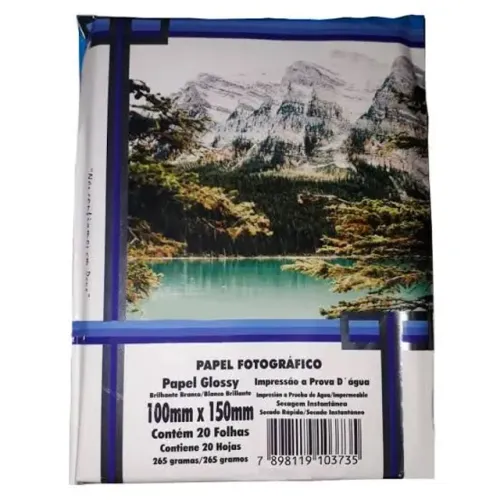PAPEL FOTO MASTERPRINT 265G 10X15 20FLS