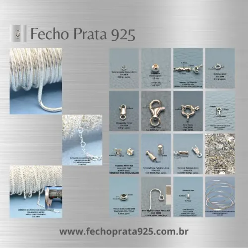 Terminal Tips Prata 925 - Peças Montagem Prata 925