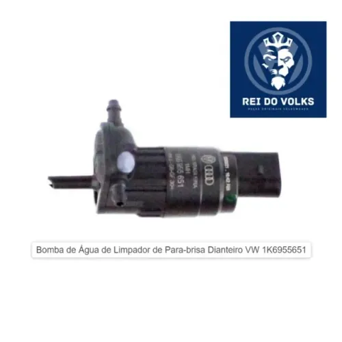 Bomba de Água de Limpador de Para-brisa Dianteiro VW 1K6955651, Fox, Gol, Golf, Jetta, 