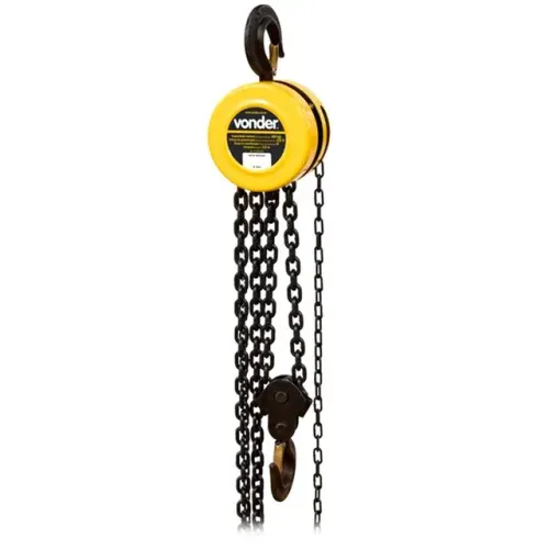 Talha manual, 2,0 toneladas (2,0 tf), elevação 5,0 m, VONDER