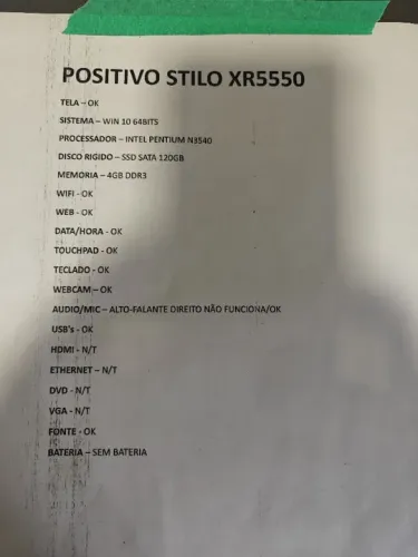 Notebook Positivo Stilo XR550 - Funcionando - Somos Loja - Até 18x cartão