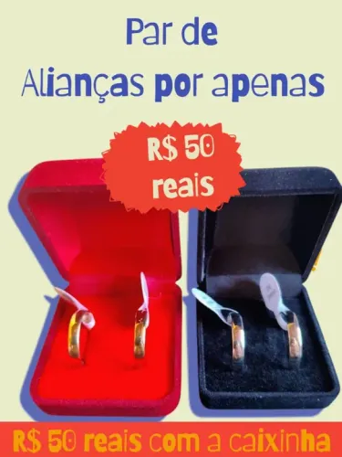 Par de alianças de casamento por apenas R$ 50